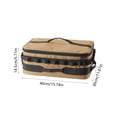 thumbnail image 3 of FeiFu Greaseproof Flat Pan Storage Tote,Portable BBQ Tool Organizer Bag with Non-Odor Lining for Camping Trips,Camping Cooking Utensils Organizer Bag Khaki, 3 of 5