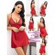 thumbnail image 5 of Lencería de mujer Cuello en V Ropa de dormir Satén Ropa de dormir Encaje Chemise Mini Teddy, 5 of 5