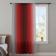 thumbnail image 4 of Dark Red Grey Black Ombre Sheer Curtains 72 Inches Long, Farmhouse Gradient Minimalist Light Filering Curtains, Breathable Simi Curtain Privacy Drapes for Living Room Bedroom Window Treatment, 4 of 9