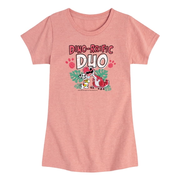 Paw Patrol: The Dino Movie - Dino Riffic Duo - Toddler Girls Fitted Short Sleeve T-Shirt