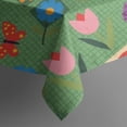 thumbnail image 5 of Pioneer Flower Floral Print Pattern Square Tablecloth, Waterproof Wipeable Spillproof Washable Table Cover for Home Kitchen Party Decor, 42"x42", 5 of 6