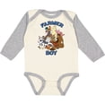 thumbnail image 3 of Inktastic Farmer Boy with Happy Farm Animals Boys or Girls Long Sleeve Baby Bodysuit, 3 of 5