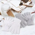 thumbnail image 3 of 4 Par Guantes Sin Dedos Invierno Tejidos Liso,hombre Mujer, 3 of 7