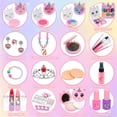 thumbnail image 2 of Kit de maquillaje Aimidola para niños, lavable, no tóxico, unicornio, 2 of 7