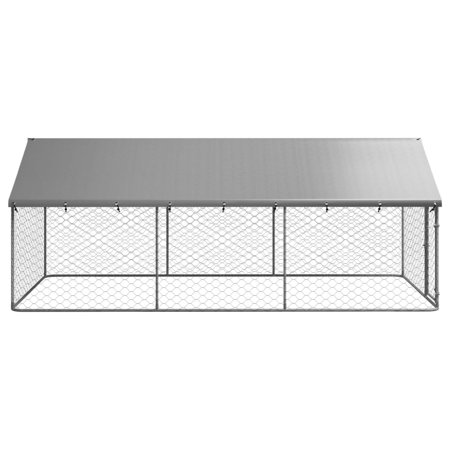 vidaXL 屋外用犬小屋 屋根付き 400x200x150cm動物 ペット用品 ペット用品 犬用品 犬小屋・ドッグラン 代引不可