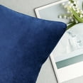 thumbnail image 2 of Ashler Soft Velvet Throw Pillow Cushion Home Decorative, Navy blue, 22 x 22 inch, 2 Packs, 2 of 4