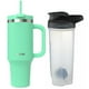 thumbnail image 1 of Termo Contigo Vaso Térmico Asa 40oz Acero Mezcladora Shaker verde, 1 of 6