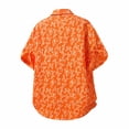 thumbnail image 6 of Fnnxeal Men Button Down Shirt Collared Hawaiian Beach Short Sleeve Casual Summer Orange Shirts for Men Size M, 6 of 6