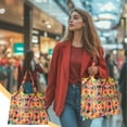 thumbnail image 1 of Foldable Shopping Bag Large Ladies Fashion Travel Tote Supermarket Oxfords Portable Eco Bags, 1 of 6