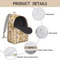 thumbnail image 4 of Sunny Sunflower Flowers Pattern Backpack with Multiple Access Points, Great Bookbag for Busy Students, Reliable Construction, Acknowledgement Gift, 4 of 5