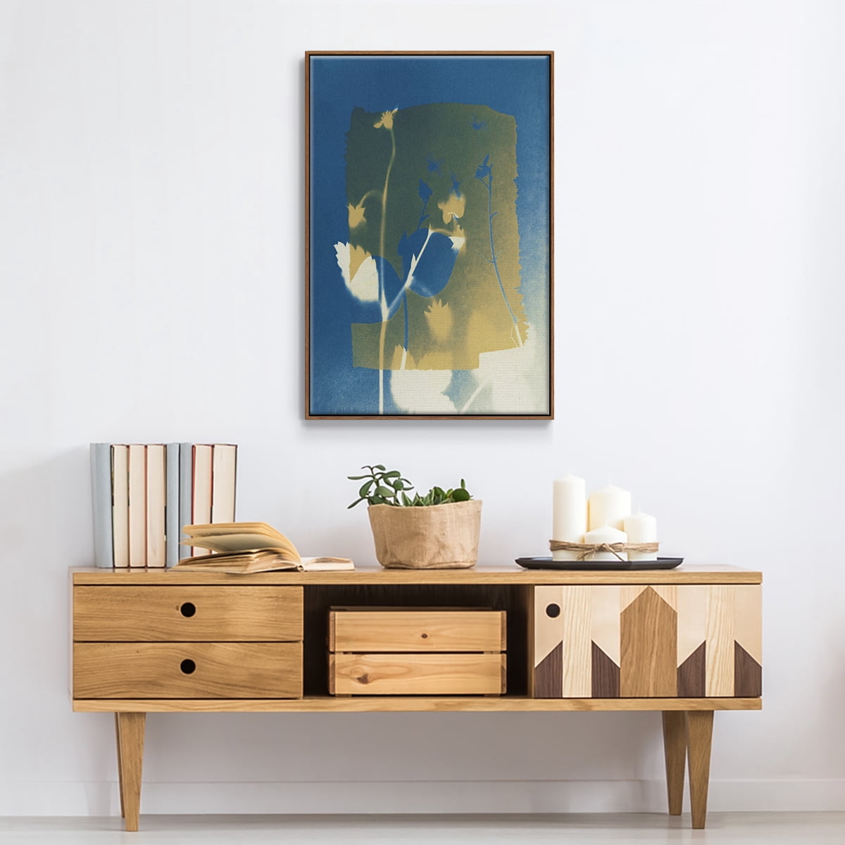 Perfectly Imperfect III Framed Premium Gallery Wrapped Canvas - Ready to Hang - 25 x 37 - Walnut Floating Frame