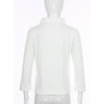 thumbnail image 4 of TiaoBug Kids Boys Girls Underwear Tops Mock Neck Long Sleeve Pullover Sweater Top White 13-14, 4 of 7