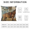 thumbnail image 5 of Qinduosi Throw Pillow Cover The Cat Riding a Horse is in The Among Decorative Pillowcase Square Throw Pillow Case Home Couch Decor Cushion Cover " White, 5 of 5