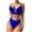 Blue, variant on Lovskoo Two Piece Swimsuit for Women Sleeveless Solid Color Hollow Out Swim Suits for Women 2024 Green L