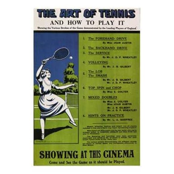 The Art of Tennis & How to Play It Movie Poster - 11 x 17 in.