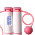 thumbnail image 2 of Digital Skipping Jump Rope Bearing Cordless Fitness Jump Rope Weighted Jumping Rope Pink, 2 of 9