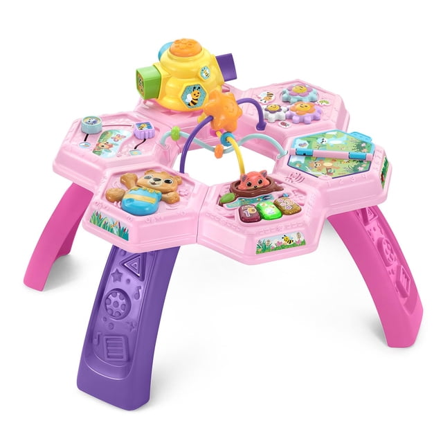 Mesa de Actividades VTech Buzz and Learn con Siete Zonas de Juego Interactivas, Rosada