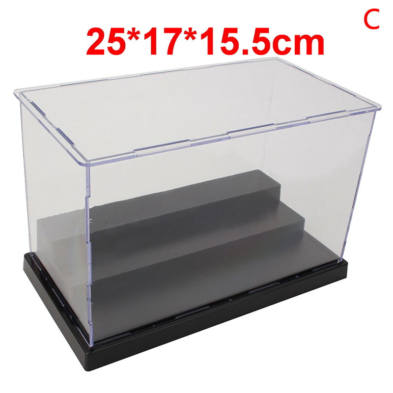 Clear Acrylic 3 Steps Display Case Box Plastic Base Dustproof Protection Figure 