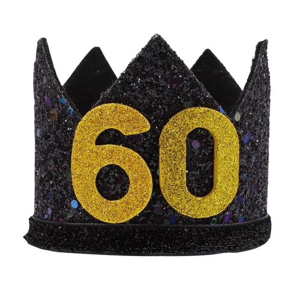 Frcolor Birthday Party Hat Hats Happy Tiara Supplies Glitter 30Th 50Th 40Th 60Th Hair Decoration Cap Props Photo Decor Headbands