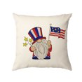 thumbnail image 2 of Clearance! Boovnll 4th of July Pillow Covers 18x18, Red White Blue Stars Stripe Linen Throw Pillow Covers - Patriotic Pillow Covers for Memorial Day Home Sofa Couch Decor, 4th of July Decorations, 2 of 6