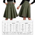 thumbnail image 3 of Falda Falda midi francesa elegante con botones en la cintura Cgtredaw Para estrenar, 3 of 6