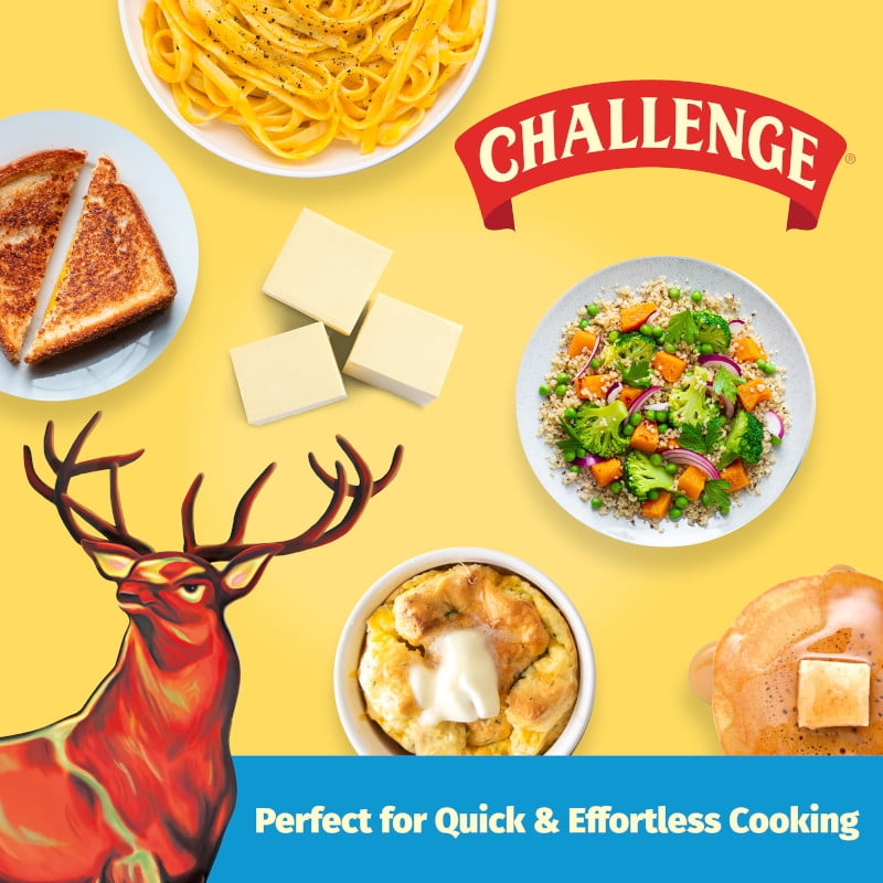 Challenge Unsalted Fresh-Churned Butter Cubes, 16 oz, 8 Pre-Measured Portions