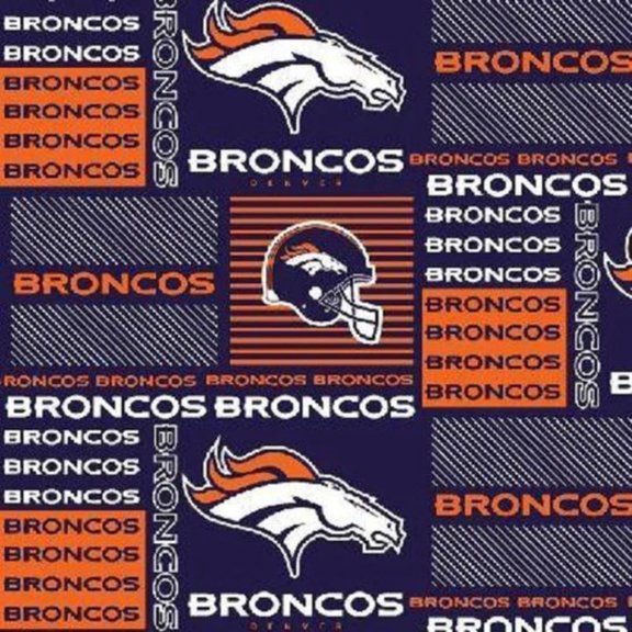 Handmade Valance or Curtain Panel Broncos Patch