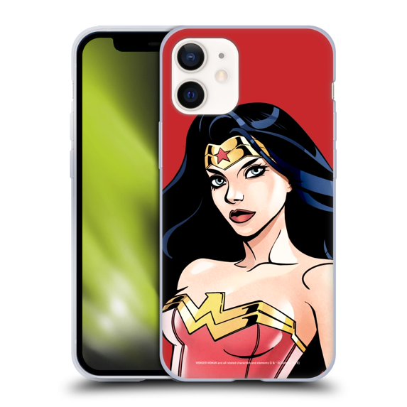Head Case Designs Officially Licensed Wonder Woman DC Comics Character Art Portrait Soft Gel Case Compatible with Apple iPhone 12 Mini