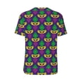 thumbnail image 3 of Balery Mardi Gras Carnival3 Baseball Jersey for Men Casual Button Down Shirts Short Sleeve Active Team Sports Uniform-4X-Large, 3 of 9