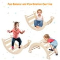 thumbnail image 4 of 3-in-1 Wooden Indoor Gym Playset for 18M+ Toddler, Folding Climbing & Sliding Toy for Boys & Girls, 4 of 7