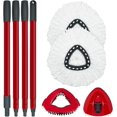 thumbnail image 2 of UYGDUY-Spin Mop Replace Head, Base, Mop Handle Replacement for OCedar EasyWring 1 Tank System, Include 2 Microfiber Mop Head Replacement, 1 Sturdy Iron 30-58" Mop Handle, 1 Scrubber Head, 1 Spin Base, 2 of 4