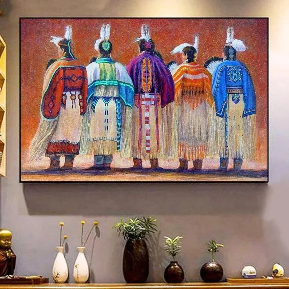 Poster Fancy Dancers Native American , _4337 Wall Art, Unframed Prints For Home Or Office, Perfect Gift For Everyone, 8x12