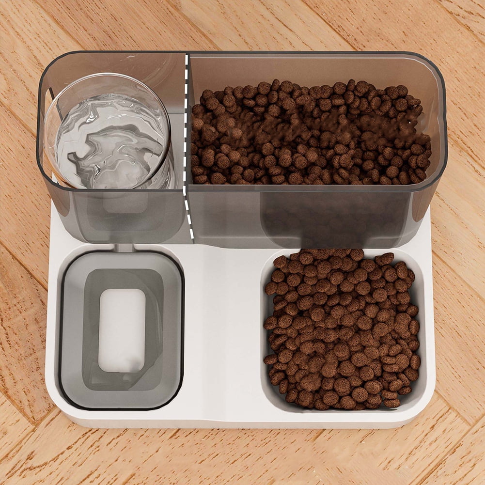 KYAIGUO Automatic Cat Feeder Dog Bowls/Dog Food Container Large Capacity Pet Dry Food & Water Dispenser Sets for Small Medium Sized Dog Pets