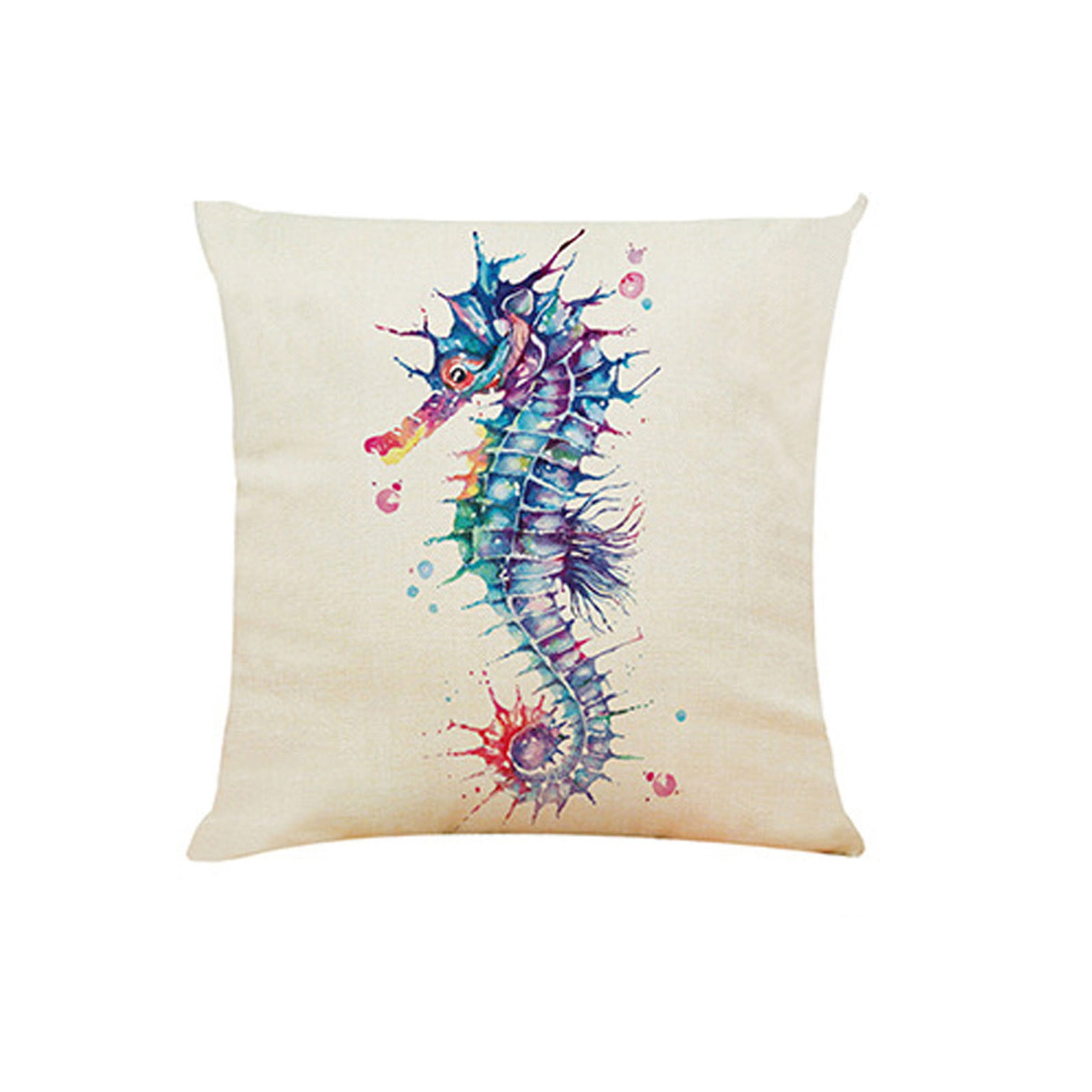 Seahorse Gifts Seahorse Colorful Ocean Animals Marine Life Gifts Throw Pillow Multicolor 16x16 