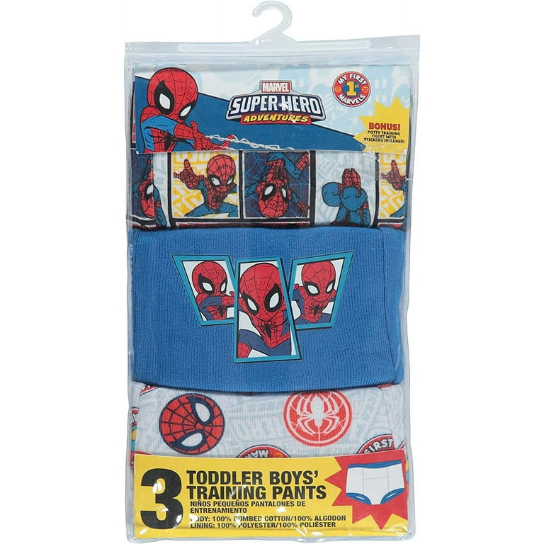 Spider-Man unisex baby Superhero 7pk-10pk Potty Training Pants With Success  Chart & Stickers With Spiderman, Hulk & More 3-pack Spiderman Only 2T 