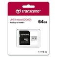 thumbnail image 3 of Transcend 64GB 300S UHS-I microSDXC  Memory Card with SD adaptor, 3 of 5