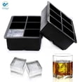 thumbnail image 2 of Deago Ice Cube Trays Silicone Large Square Ice Cube Molds for Whiskey and Cocktails, Keep Drinks Chilled, Reusable and BPA Free, 2 of 11