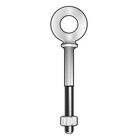 Eye Bolt With Shoulder, 5/8"-11, 8 in Shank, 1-3/8 in ID, Steel, Galvanized
