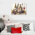 thumbnail image 4 of JRXY Kitchen Art Wall Decor Neutral Wine Glasses Large Canvas Art for Dining Room Farmhouse Retro Paintings Mid Century Wall Pictures Living Room Bedroom Brown Artwork 16x12in, 4 of 4