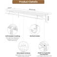 thumbnail image 3 of Supforce 4 Pack Closet Shelves with Triangular Brackets, 4FT X 12IN Wall Mounted Wire Shelving Orgnizer for Closet,Laundry Room,Load Up to 150lb, White, 3 of 4