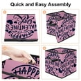 thumbnail image 4 of Valentine's Day Font Foldable Storage Baskets with Handle, 10.8"x10.5"x10.6", Large Capacity - Organizer Bins for Clothes Storage, Storage Cubes, 4 of 6