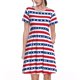thumbnail image 1 of Balery Stars And Stripes Vestidos sueltos de manga corta para mujer, vestidos de verano 2025, vestidos casuales de corte A con vuelo., 1 of 6