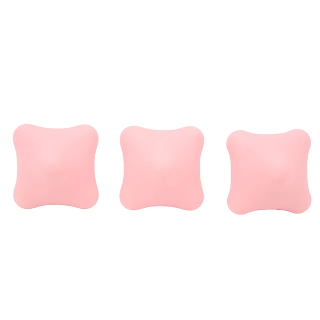 Juego de bolas de masaje de tejido profundo, 3 uds., forma hexagonal, Reduce la fatiga, bola masajeadora de suela, color rosa
