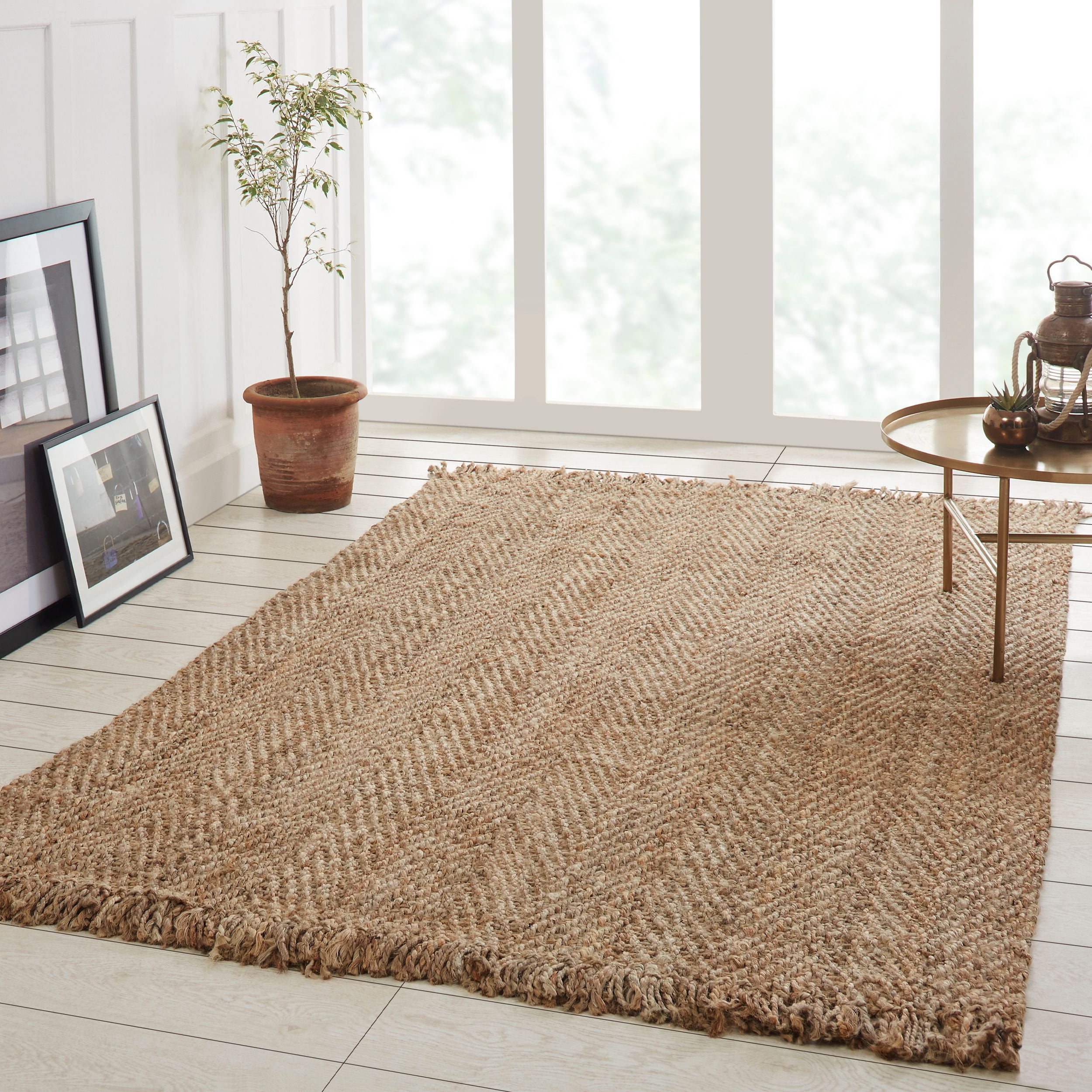 Natural Area Rugs Chatsworth Hand Woven Jute Area Throw Rug Carpet