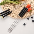 thumbnail image 5 of 6 Pcs Cheese Fruit Fork Stainless Steel Chocolate Picks Cake Decorating Tool Party Toothpick Forks Mini, 5 of 6