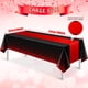thumbnail image 2 of Mantel de fiesta MASHAN de plástico negro y rojo 137 x 274 cm (3 unidades), 2 of 7