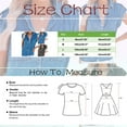 thumbnail image 3 of Riforla Summer Pure Color Retro Women's Short Sleeve Denim Shirt Womens Tops Blue XL, 3 of 9