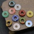thumbnail image 4 of GKNET 50PCS Assorted Natural Stone Safety Buckle Donut Charm Pendants Beads 15mm, 4 of 9