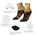 thumbnail image 5 of Fuzoiu Majestic Butterfly Sunset Print Adult Socks, Crew Moisture-wicking Socks, Unisex Cushion Crew Socks,Casual Sports Ankle Socks, 5 of 7