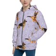 thumbnail image 2 of Kdxio German Shepherd Dog Pattern Kids Boys Girls Zip Up Hoodie 3D Printed Hooded Sweatshirt Hoody Coat with Pocket 7-12 Y-Medium, 2 of 6